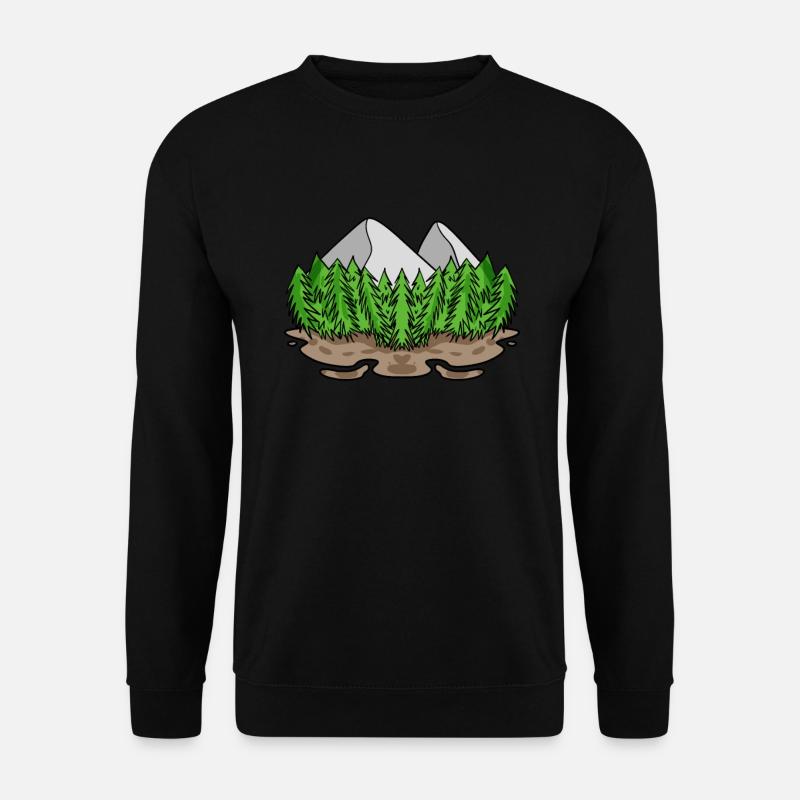 Berg Berge - Unisex Pullover - Schwarz