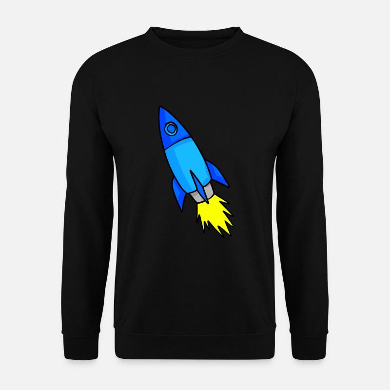 Rakete im Weltall - Unisex Pullover - Schwarz