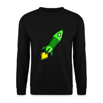 Fusée verte - Sweat-shirt Unisexe - noir - Devant - Alina (178cm) & Michal (187cm)