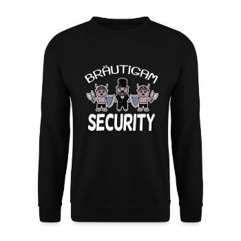 Bräutigam Security Wikinger - Unisex Pullover - Schwarz - Vorne - Alina (178cm) & Michal (187cm)