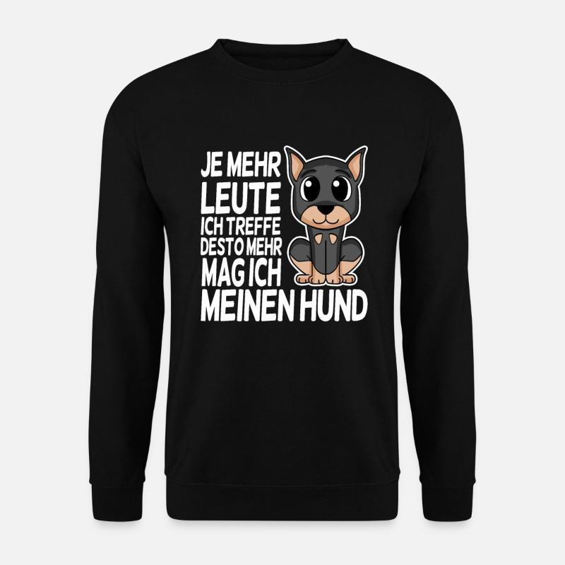 Doberman Pinscher - Ich mag keine Menschen - Unisex Pullover - Schwarz