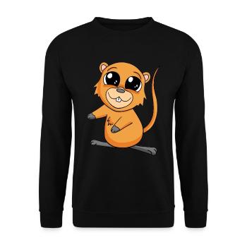 Quokka - Unisex Sweatshirt - black - Front - Alina (178cm) & Michal (187cm)
