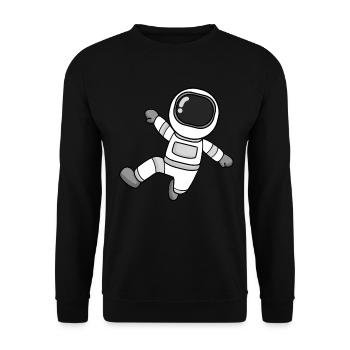 Motif de l’astronaute - Sweat-shirt Unisexe - noir - Devant - Alina (178cm) & Michal (187cm)