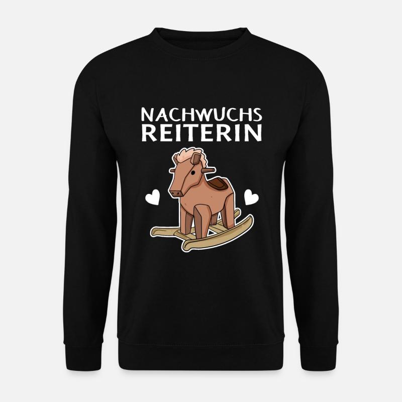 Reiterin Nachwuchs Pferd - Unisex Pullover - Schwarz