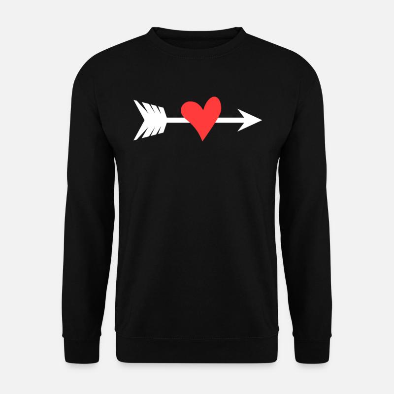 Herz Pfeil - Unisex Pullover - Schwarz