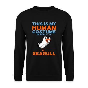 La mouette - Sweat-shirt Unisexe - noir - Devant - Alina (178cm) & Michal (187cm)