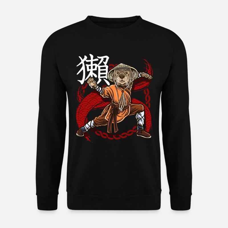 Otter Monk Dungeons - Unisex Pullover - Schwarz