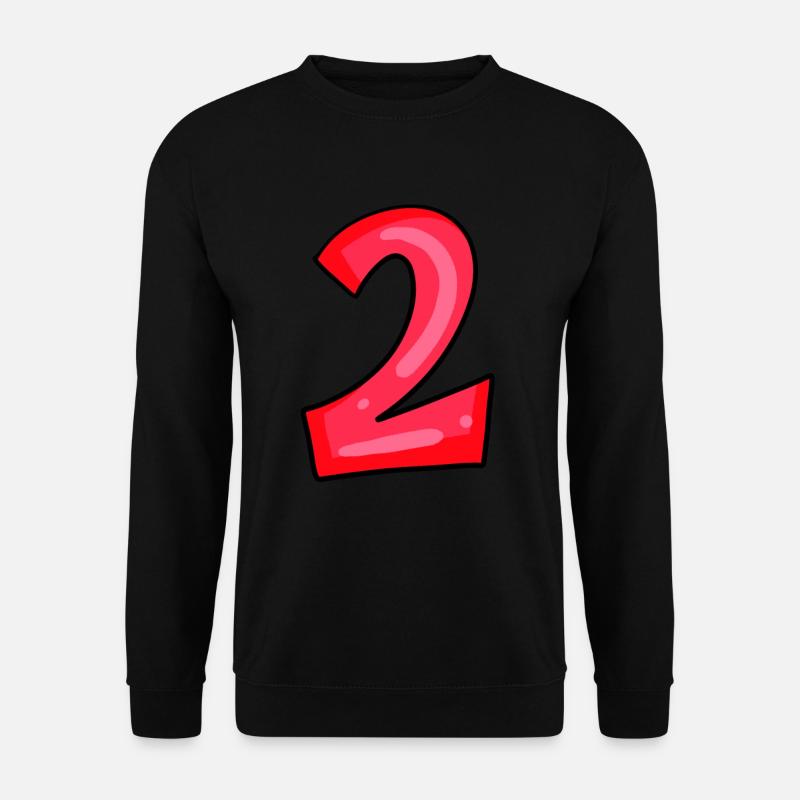 2 rot - Unisex Pullover - Schwarz