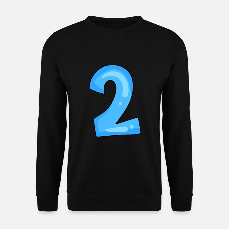 2 blå - Unisex sweater - sort