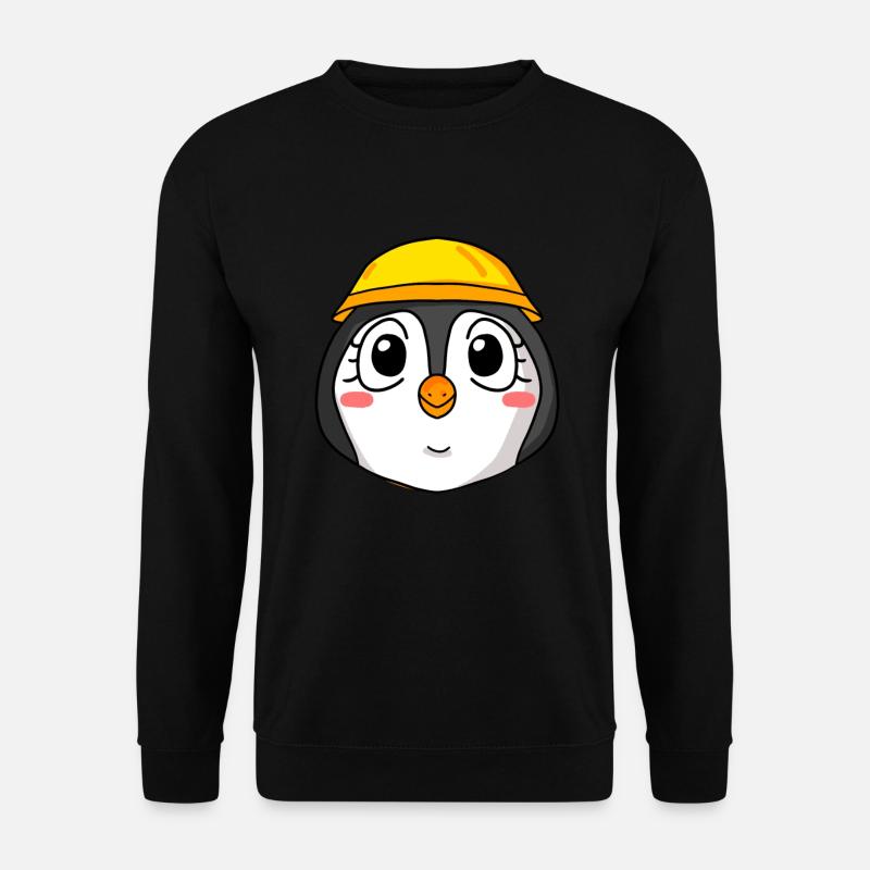 Penguin Construction Site - Unisex Sweatshirt - black
