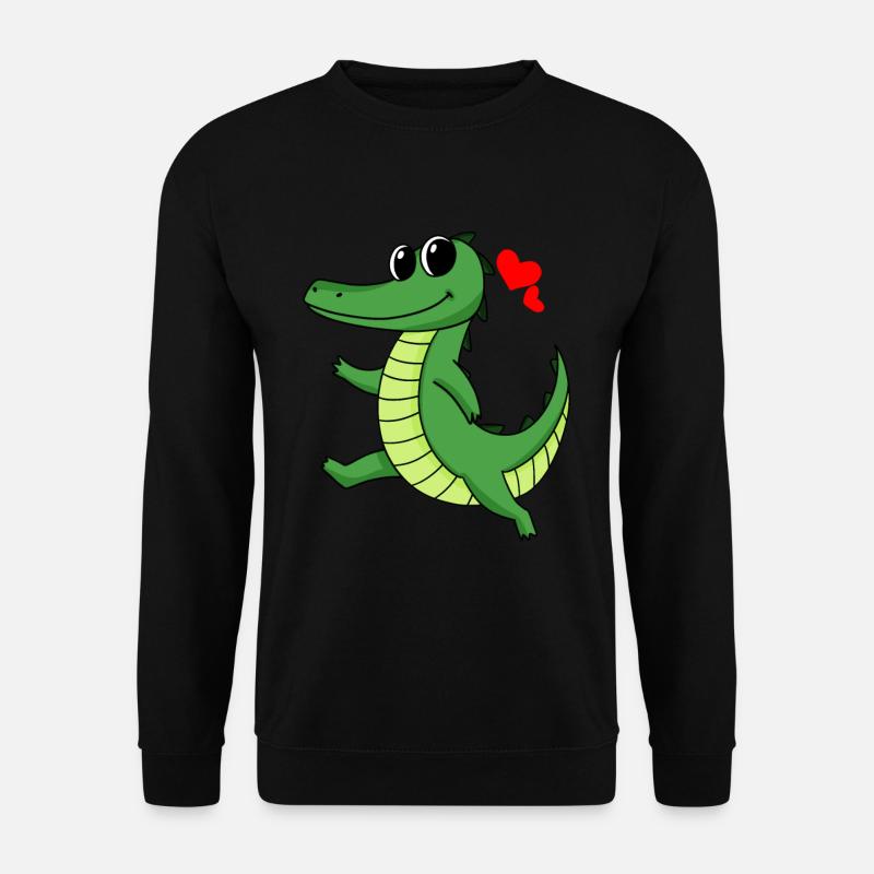 Krokodil - Unisex Pullover - Schwarz