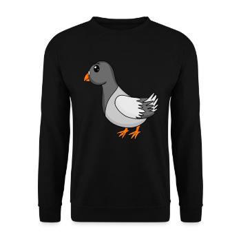 Taube - Unisex Pullover - Schwarz - Vorne - Alina (178cm) & Michal (187cm)