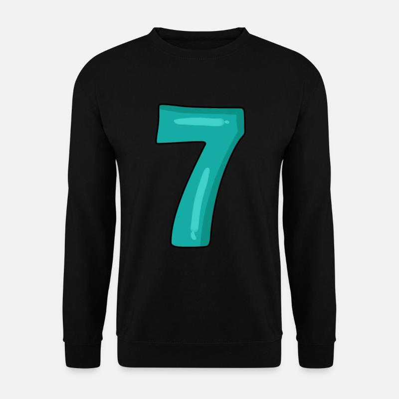 Number 7 - Unisex Sweatshirt - black