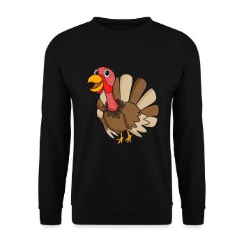 Truthahn - Unisex Pullover - Schwarz - Vorne - Alina (178cm) & Michal (187cm)