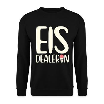 Eis Dealerin I Eiswaffeln Wassereis - Unisex Pullover - Schwarz - Vorne - Alina (178cm) & Michal (187cm)