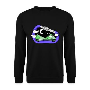 Mountain Mountains - Unisex Sweatshirt - black - Front - Alina (178cm) & Michal (187cm)