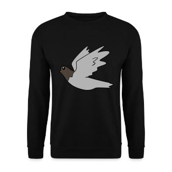 Taube - Unisex Pullover - Schwarz - Vorne - Alina (178cm) & Michal (187cm)