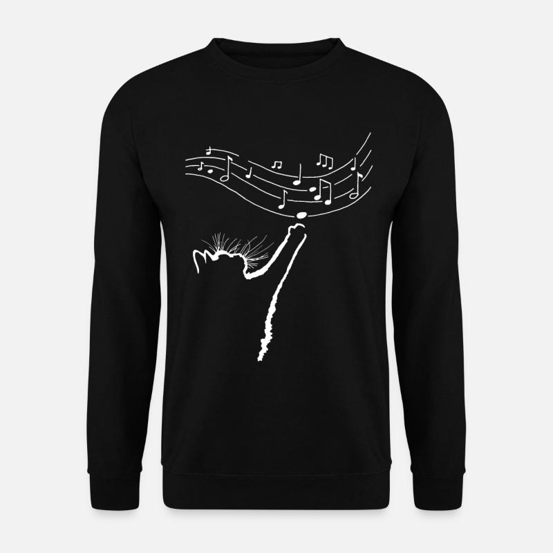Die Katze und die Musik - Unisex Pullover - Schwarz