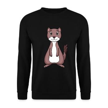 Weasel - Unisex Sweatshirt - black - Front - Alina (178cm) & Michal (187cm)
