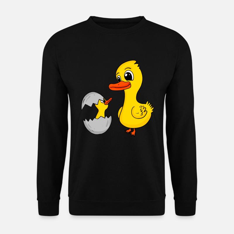 Duck with baby duck - Unisex Sweatshirt - black