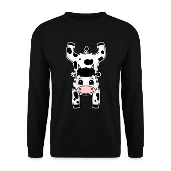 Turnen Sport Handstand Kuh - Unisex Pullover - Schwarz - Vorne - Alina (178cm) & Michal (187cm)