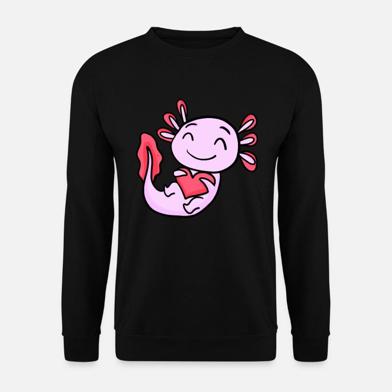 Axolotl heart - Unisex Sweatshirt - black