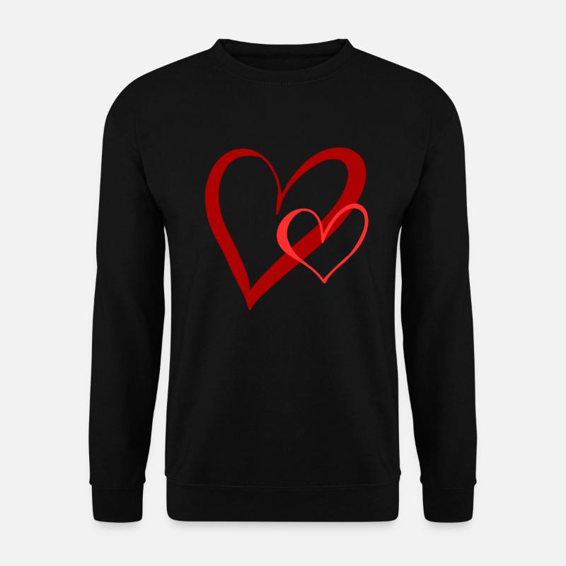 Herz - Unisex Pullover - Schwarz
