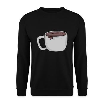 Coffee coffee cup cup - Unisex Sweatshirt - black - Front - Alina (178cm) & Michal (187cm)