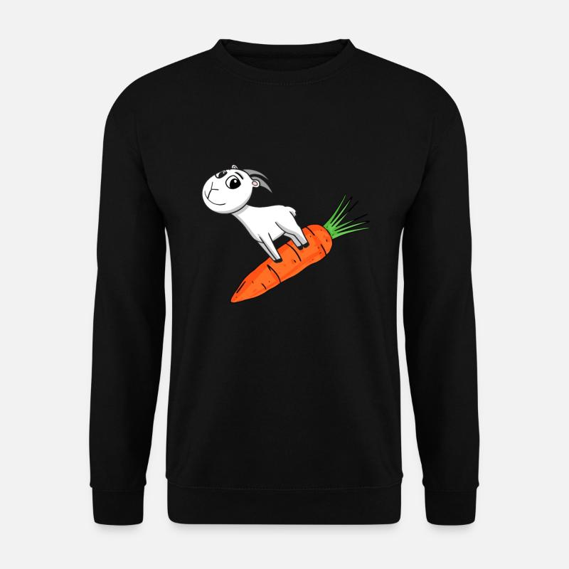 Karotte Ziege Ziegenbock - Unisex Pullover - Schwarz