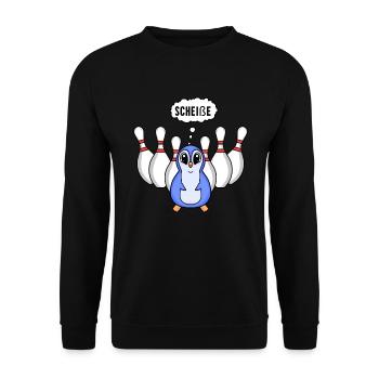 Kegel Pinguin Bowling - Unisex Pullover - Schwarz - Vorne - Alina (178cm) & Michal (187cm)
