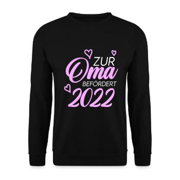 Oma 2022 - Unisex Pullover - Schwarz - Vorne - Alina (178cm) & Michal (187cm)