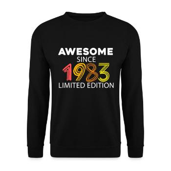 Fantastic since 1983 - born in 1983 - Unisex Sweatshirt - black - Front - Alina (178cm) & Michal (187cm)