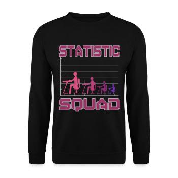 Statistik Kader - Unisex Pullover - Schwarz - Vorne - Alina (178cm) & Michal (187cm)