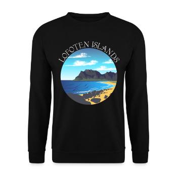 Lofoten Islands - Unisex Pullover - Schwarz - Vorne - Alina (178cm) & Michal (187cm)