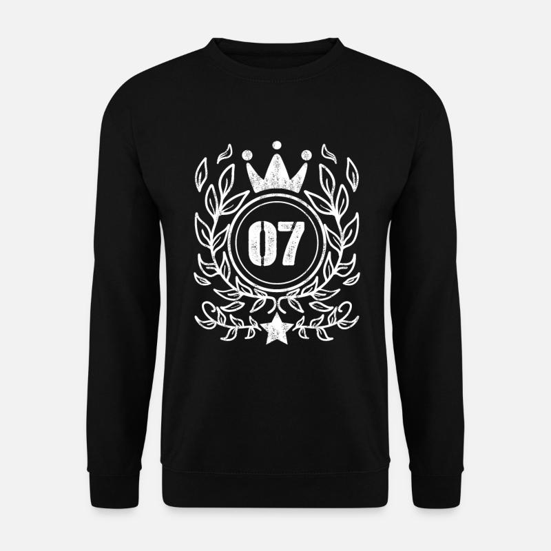 Couronne à 7 numéros - Sweat-shirt Unisexe - noir