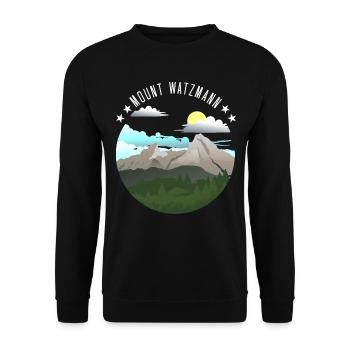 Berg Watzmann - Unisex Sweatshirt - black - Front - Alina (178cm) & Michal (187cm)