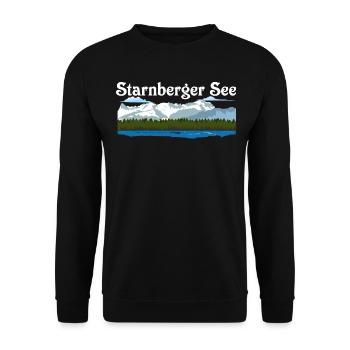 Starnberger See - Unisex Pullover - Schwarz - Vorne - Alina (178cm) & Michal (187cm)