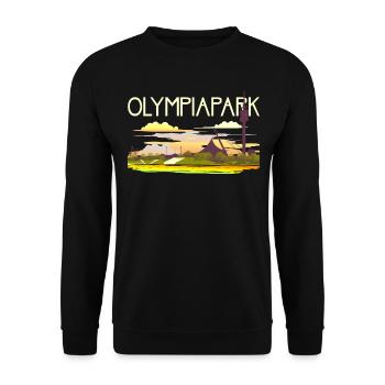 Olympiapark München - Unisex Pullover - Schwarz - Vorne - Alina (178cm) & Michal (187cm)
