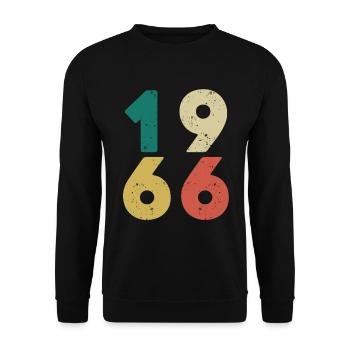 1966 - Vintage 1966 Retro Vintage - Unisex Sweatshirt - black - Front - Alina (178cm) & Michal (187cm)