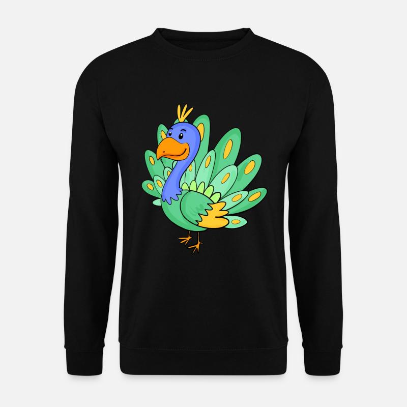 Pfau - Unisex Pullover - Schwarz