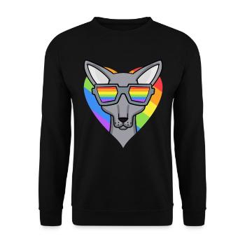Chat LGBT Sphynx Rainbow - Sweat-shirt Unisexe - noir - Devant - Alina (178cm) & Michal (187cm)