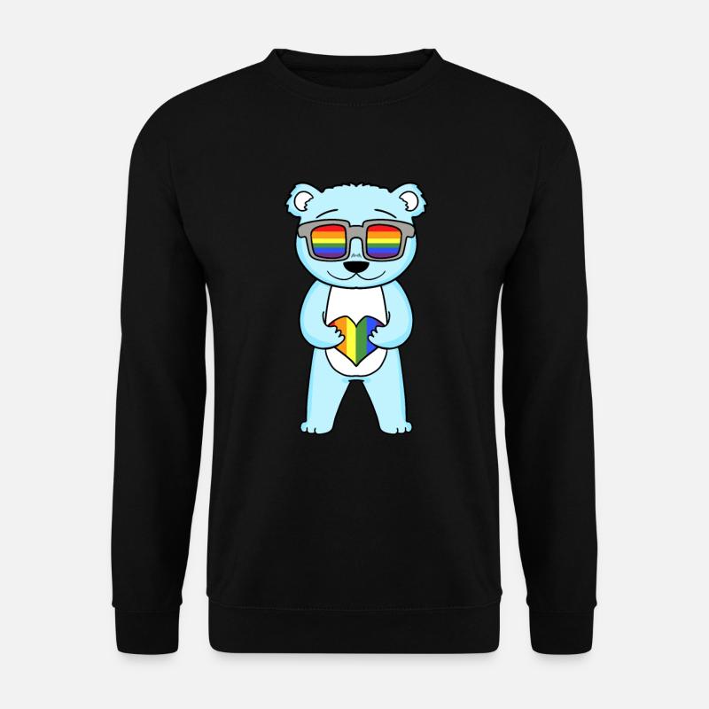LGBT Tier Bär Regenbogen - Unisex Pullover - Schwarz
