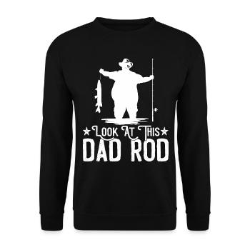 Papa pêcheur - Sweat-shirt Unisexe - noir - Devant - Alina (178cm) & Michal (187cm)