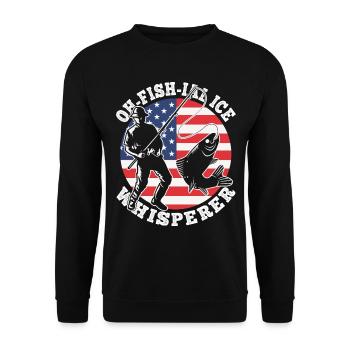 Ofishial Eisfischer - Unisex Pullover - Schwarz - Vorne - Alina (178cm) & Michal (187cm)