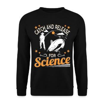 Biologe Fischen - Unisex Pullover - Schwarz - Vorne - Alina (178cm) & Michal (187cm)