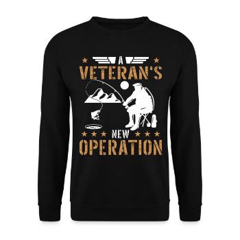 Fishing Operation Veteran - Unisex Sweatshirt - black - Front - Alina (178cm) & Michal (187cm)