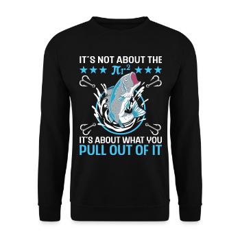Ice hole fishing math - Unisex Sweatshirt - black - Front - Alina (178cm) & Michal (187cm)