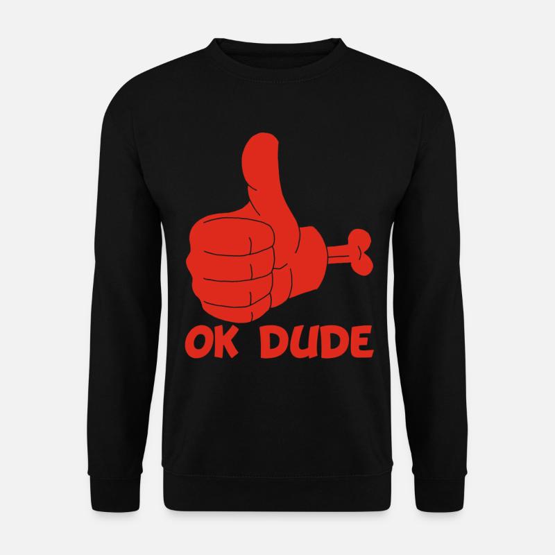 Ok Mann! (rot) - Unisex Pullover - Schwarz