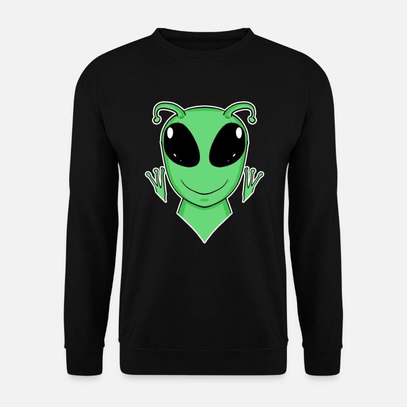 Alien Kopf - Unisex Pullover - Schwarz