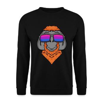 Cadeau orang-outan bisexuel - Sweat-shirt Unisexe - noir - Devant - Alina (178cm) & Michal (187cm)